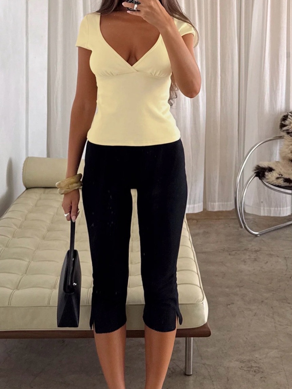 Princess Polly Baseline Ribbed Capri Pants